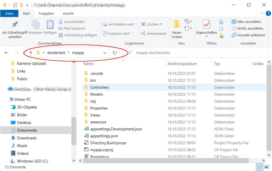 VS Code aus der Adresszeile des Windows Explorers heraus aufrufen