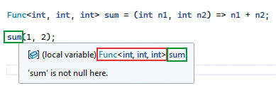 Eine Lambda Expression als Ausgangsbasis (Bild 1)