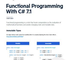 Cheat Sheet zu funktionalem Programmieren mit C# 7.1